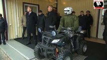 Russian President Putin meets Russian battle android
