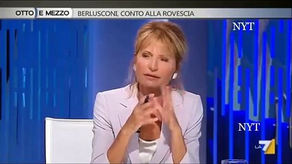 LITE TV - CASELLATI (PDL) LASCIA LO STUDIO ( UMILIATA ) LA GABBIA 16.10.2013