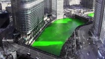 2014 Dyeing the Chicago River Green for St. Patricks Day - Time-lapse