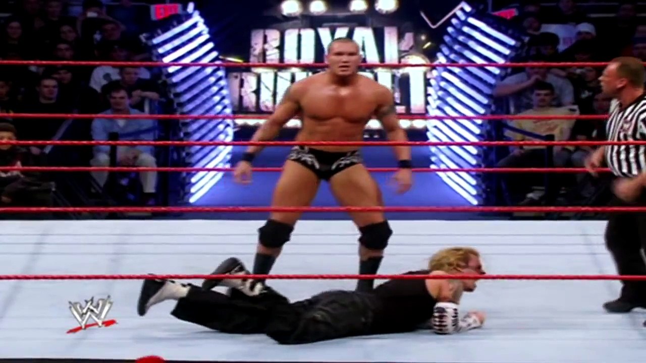 Jeff Hardy Vs Randy Orton - Royal Rumble 2008 [Highlights]