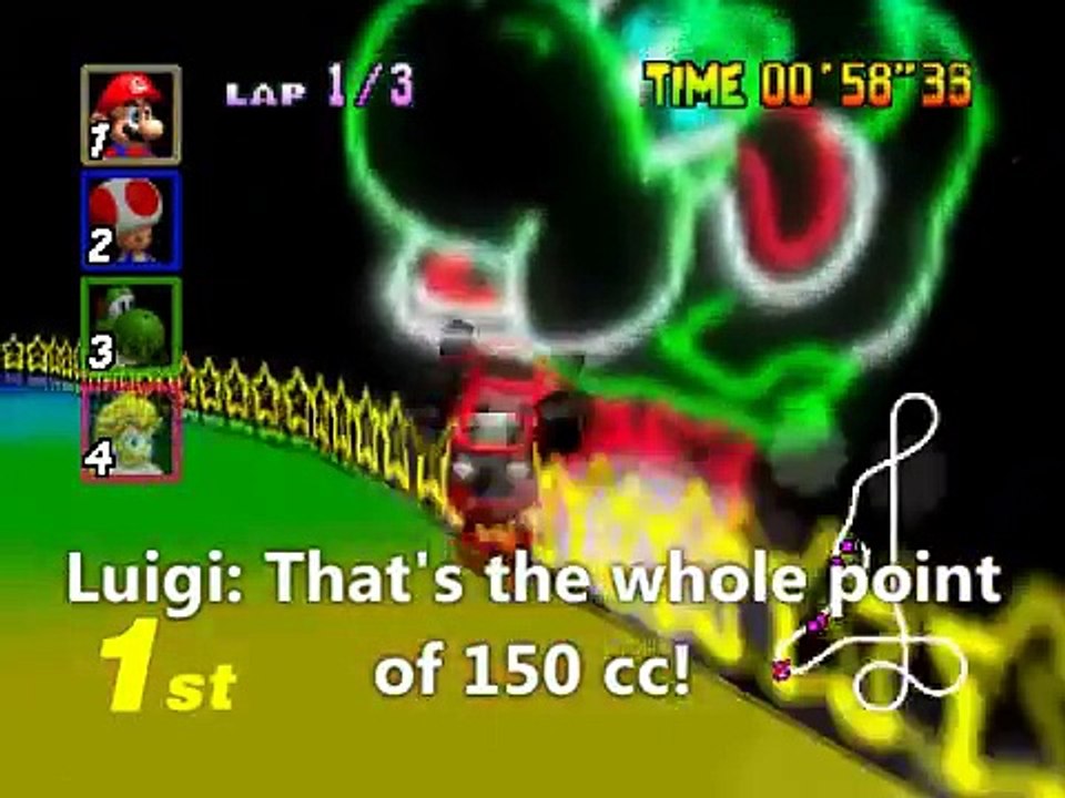 Mario Kart 64 Bloopers: Mario VS Captain Falcon
