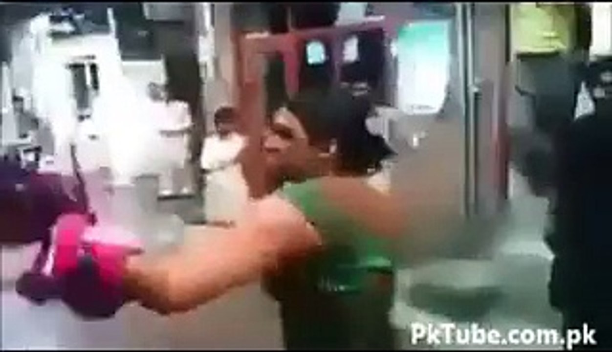 Boy fighting with Girl on the Road