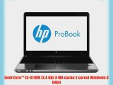 HP ProBook C9K69UT 15.6 Laptop Intel i3 3110M 2.40 GHz 4GB Ram 500GB Hard Drive Windows 8 (Metallic