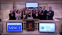 NYSE Liffe U.S. mini MSCI Index Futures Completes Year of Strong Growth rings the NYSE Closing bell