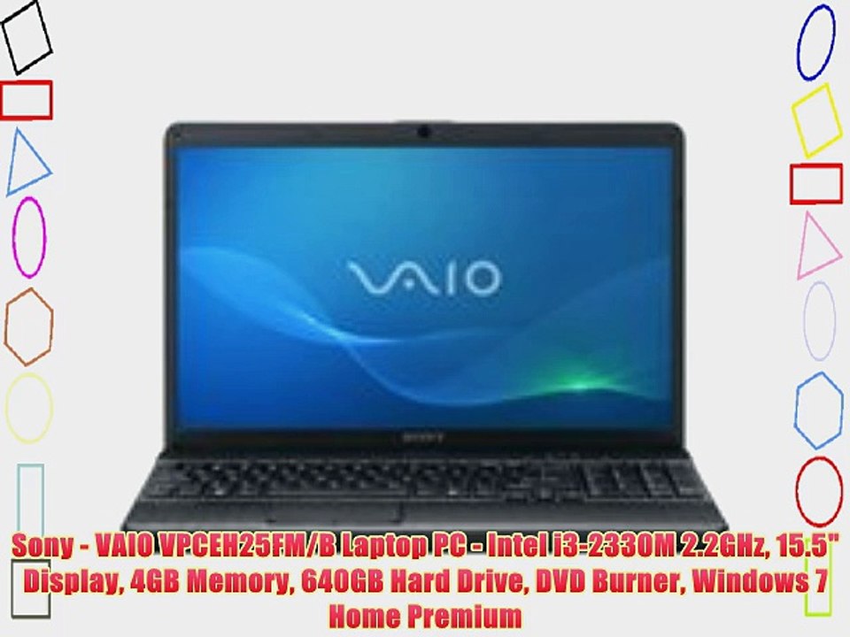 Sony - VAIO VPCEH25FM/B Laptop PC - Intel i3-2330M 2.2GHz 15.5 Display 4GB Memory 640GB Hard