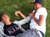 Liliulachelle and Kevin 'Wrestling' in the park Pt. 1/2