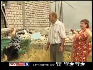 Russia and Georgia  at war