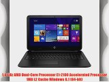 HP 15 15.6 Inch Laptop / AMD E1-2100 with AMD Radeon HD 8210 graphics card / 4GB RAM / 500GB