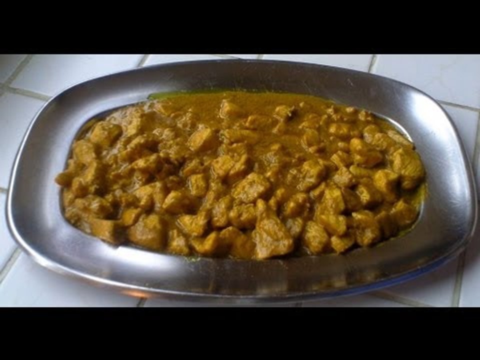 O frango com caril (receita fácil é rapida) HD