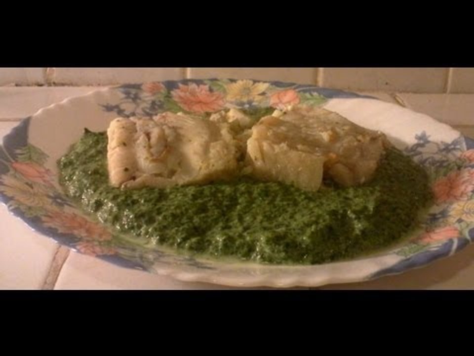 Les colins avec des épinards à la crème (recette facile et rapide) HD