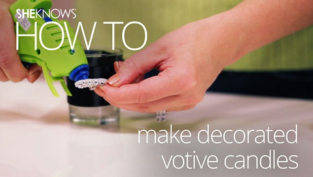 How to Make Decorated Votive Candles