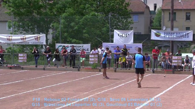 Les finales, championnat de France de combiné Jeunes, sport boules, Langogne 2015
