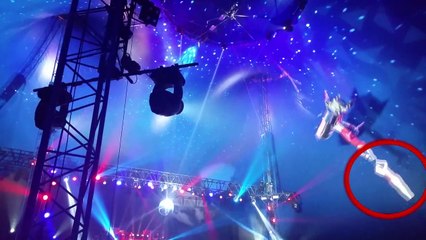 Akrobasi gösterisinde korkunç olay!