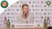 Press conference Maria Sharapova 2015 French Open / 4th Round