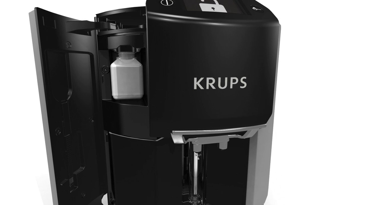 Animation 3D "Ground coffee" intégrée dans notre application 3Dswipe pour Krups Automatic Expresso