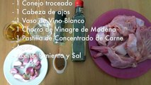 Conejo al ajillo en olla express - Recetas de cocina españolas