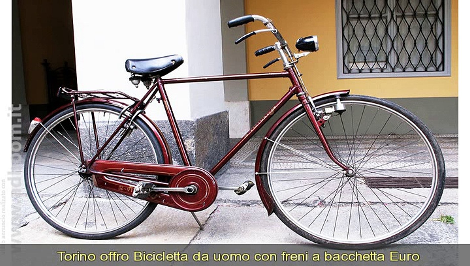 TORINO, BICICLETTA DA UOMO CON FRENI A BACCHETTA EURO 280 - Video  Dailymotion