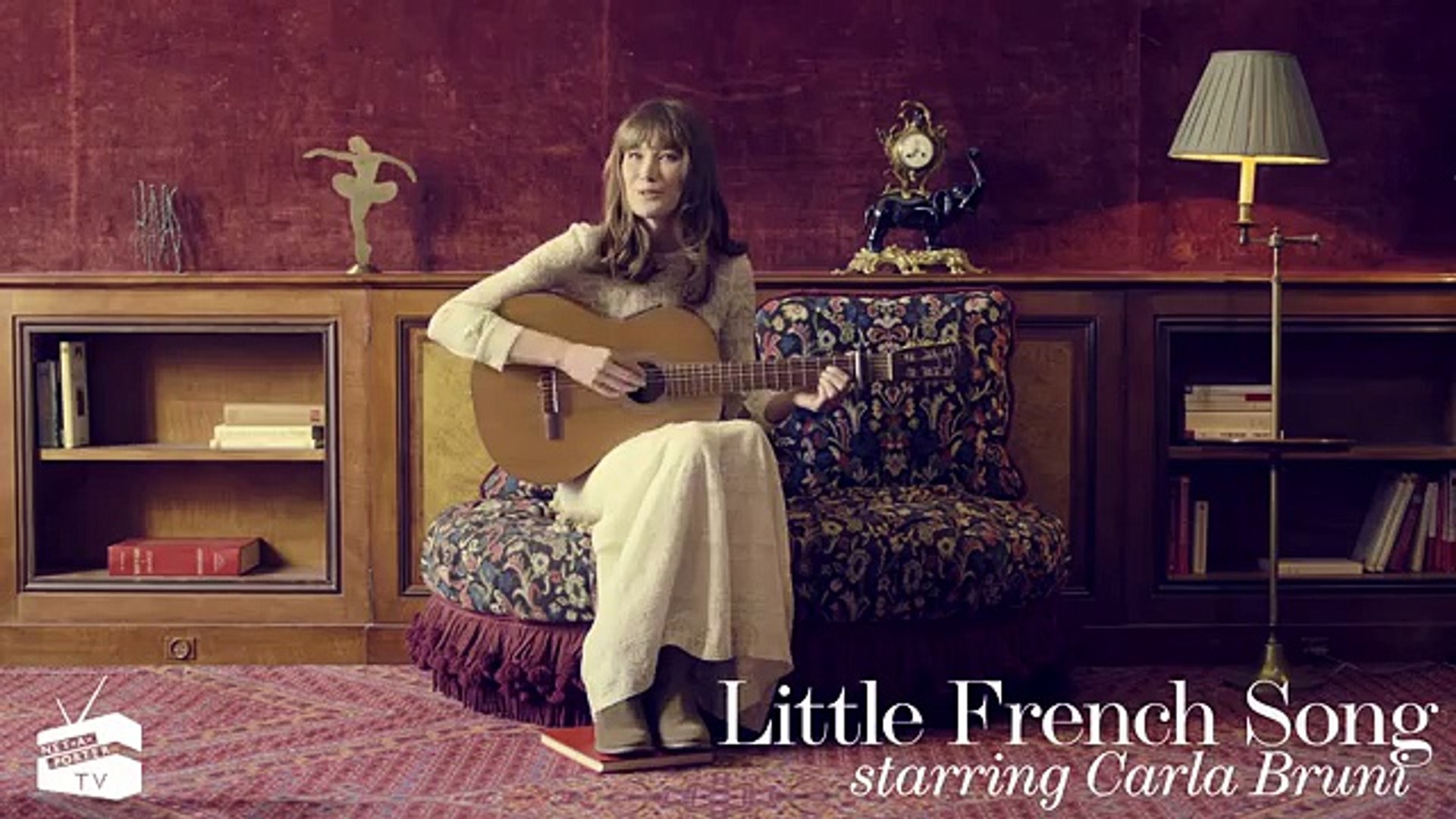 ⁣Exclusive Performance- Carla Bruni-Sarkozy sings Little French Songs - NET-A-PORTER.COM