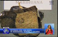 Detenido con 1300 dosis de marihuana, heroína y cocaína