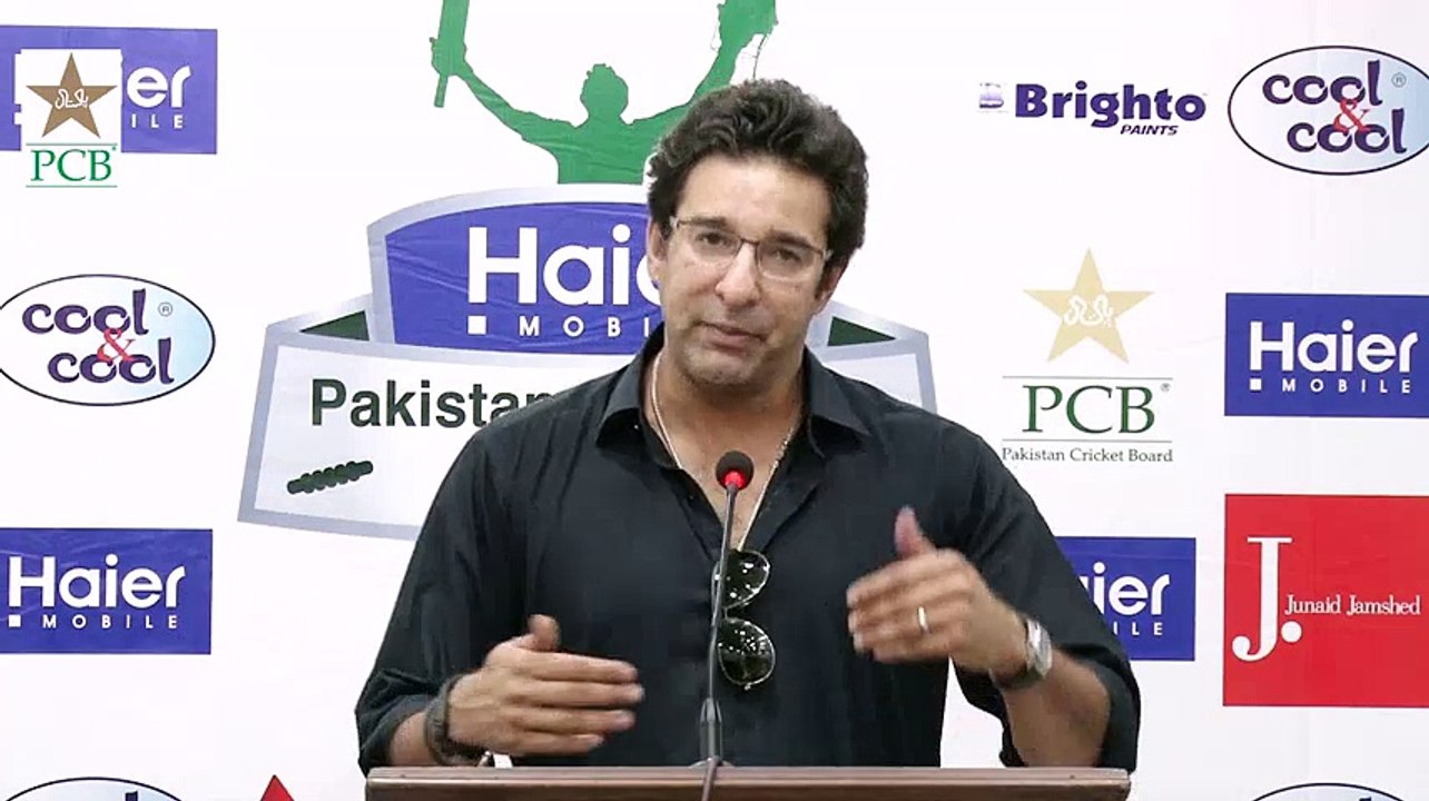 Waseem Akram Press Conference Media Talk  at Gaddafi Stadium Lahore pak vs zim 2015