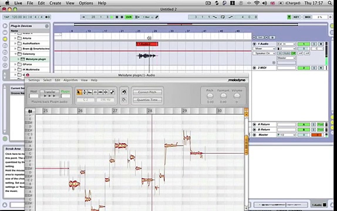Melodyne Tutorial - Tech Tip 7 - Melodyne Plugin Tutorial Ableton Live 8