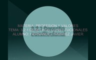 MATERIA; PROFESION Y VALORES,  TEMA; 3 2 1 DERECHOS CONSTITUCIONALES