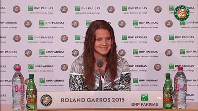 Press conference Lucie Safarova 2015 French Open / 4th Round