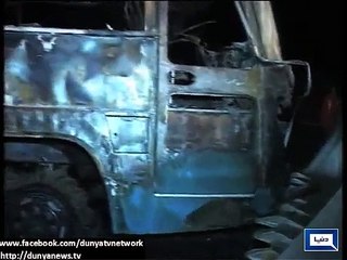 Fiery bus-tanker collision claims 59 lives in Karachi