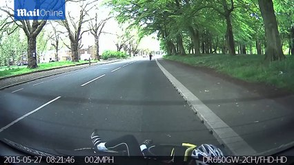 Cyclist crashes into parked car on learner driver's first lesson