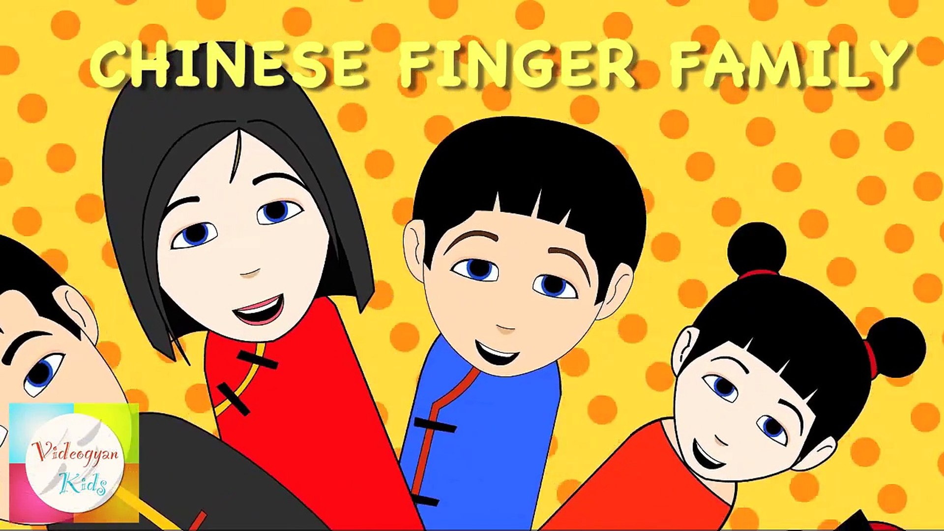 ⁣Finger Family (Chinese Family) Nursery Rhymes   Cartoon Animation Songs For Children