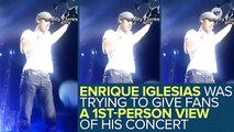 Enrique Iglesias Gets His Hand Cut Open By A Drone During A Concert