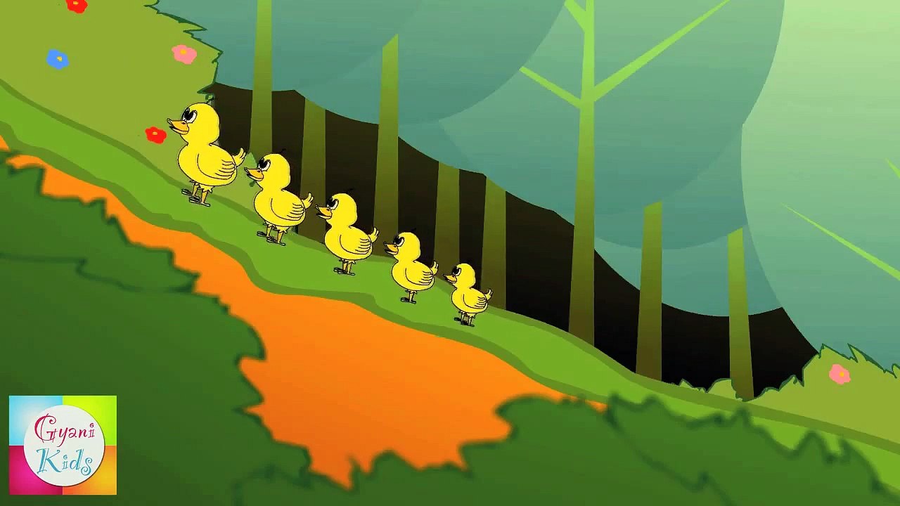 Five Little Ducks Went Out One Day Nursery Rhyme - Animation Songs For Children