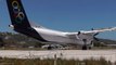The Unique Dash 8 Q400! 2 Low Landings & 2 Takeoffs at Skiathos, the Second St Maarten!