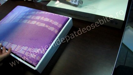 Lenjerie cu mov in degrade satinata