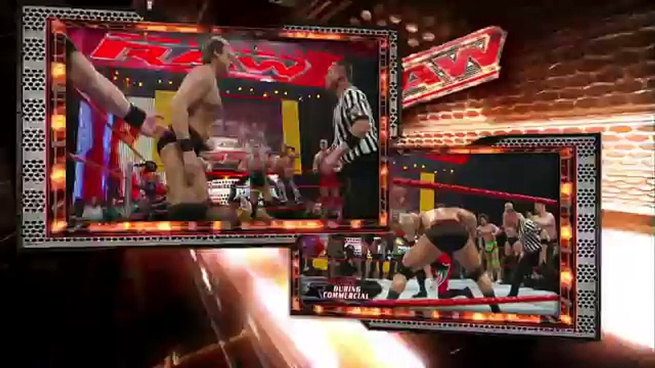 John Cena - Randy Orton battle the entire Raw roster
