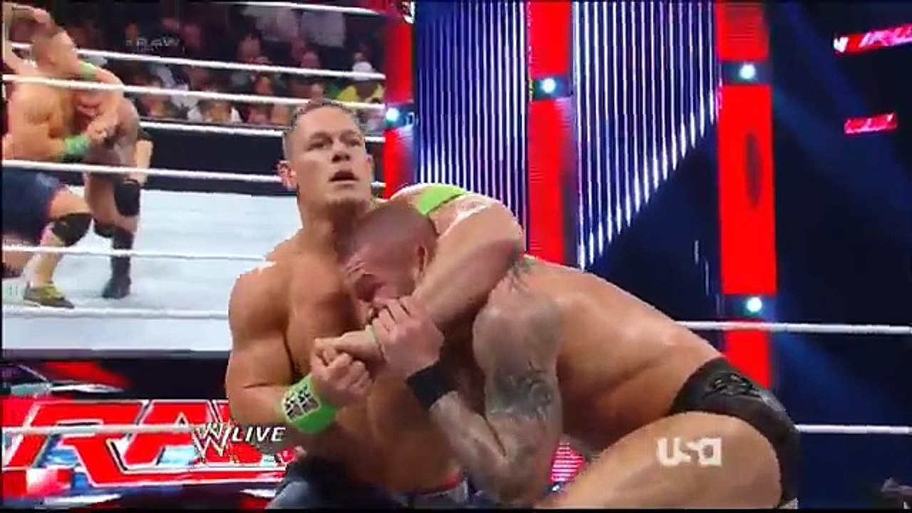 John Cena vs Randy Orton WWE Monday Night RAW 2-_10-_2014 (10-_2-_14) (10th February 2014)