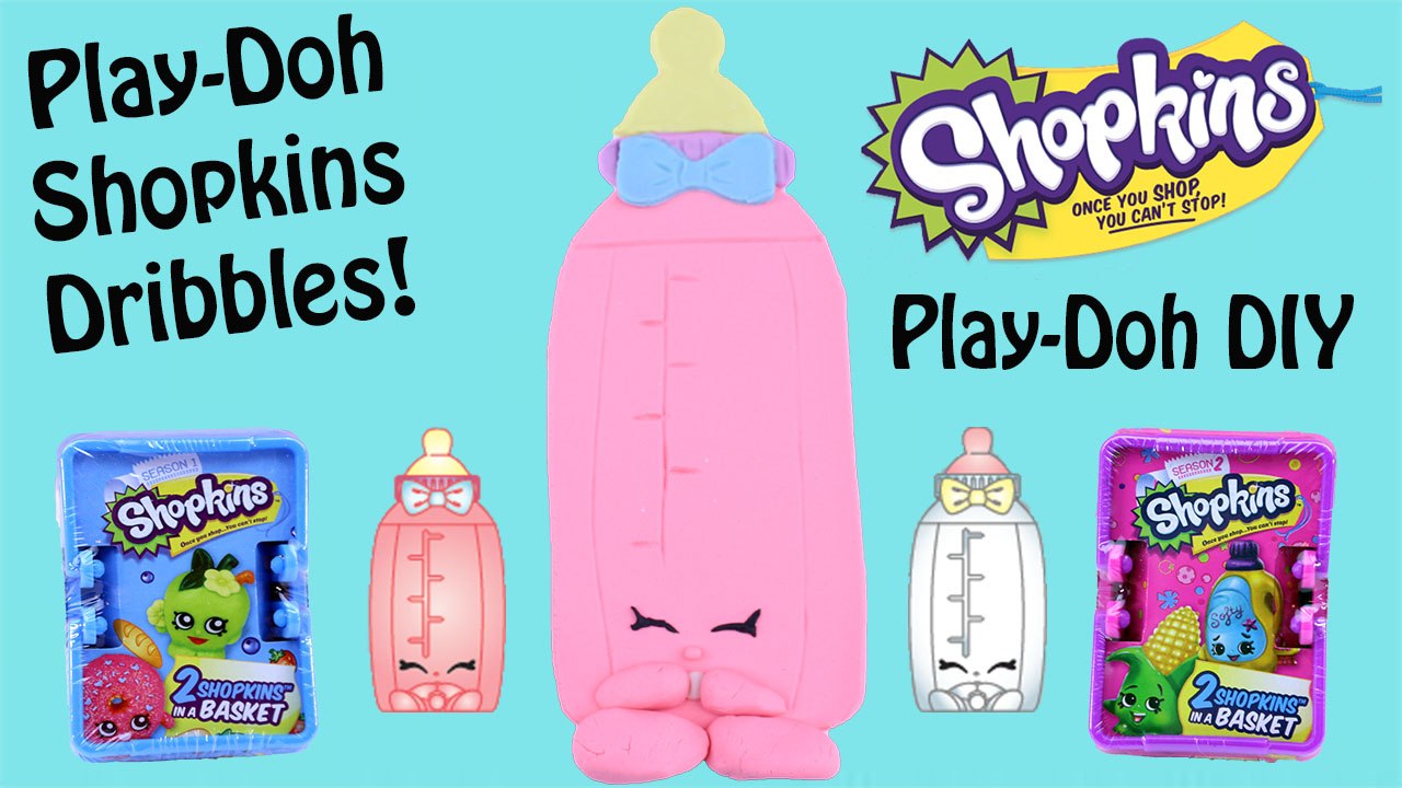 SHOPKINS - How to make Shopkins Dribbles out of Play Doh - DIY Shopkins | Shopkins Baskets