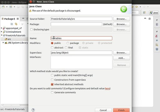 Java Beginner Tutorials in Urdu - Java Data Types and Variables - freeurdututorials.com