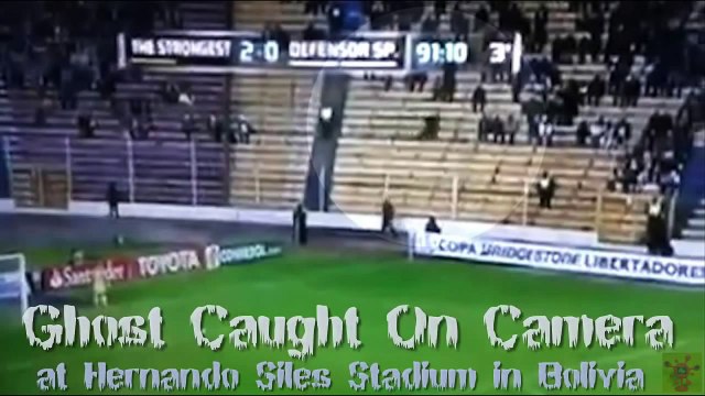 Football Ghost Runs Through Crowd - Hernando Siles Stadium in Bolivia