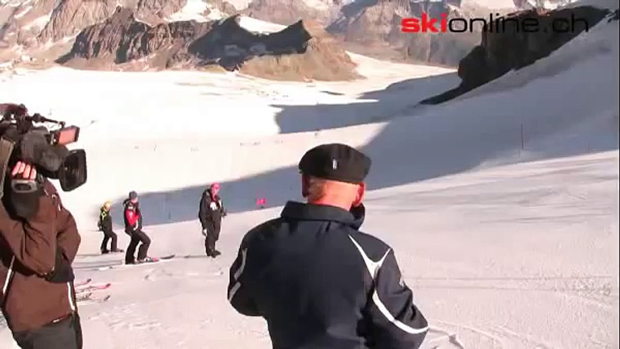 Karl Frehsner / Lara Gut Sommertraining Gletscher Zermatt (2009)