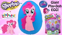 GIANT Pinkie Pie My Little Pony Play Doh Surprise Egg| Shopkins, Zelfs, Lalaloopsy, MLP, LPS