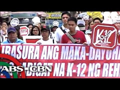 K to 12, iprinotesta sa unang araw ng eskuwela