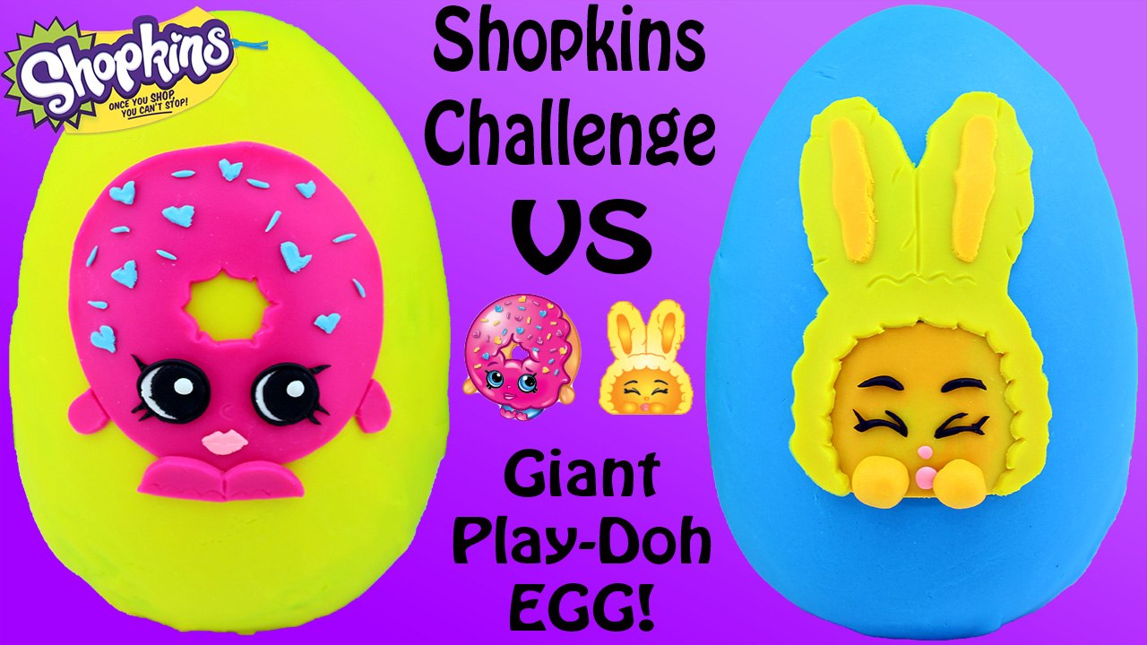 SHOPKINS CHALLENGE #5 - Giant Play Doh Surprise Eggs | Shopkins 12 Packs -  Awesome Toys TV