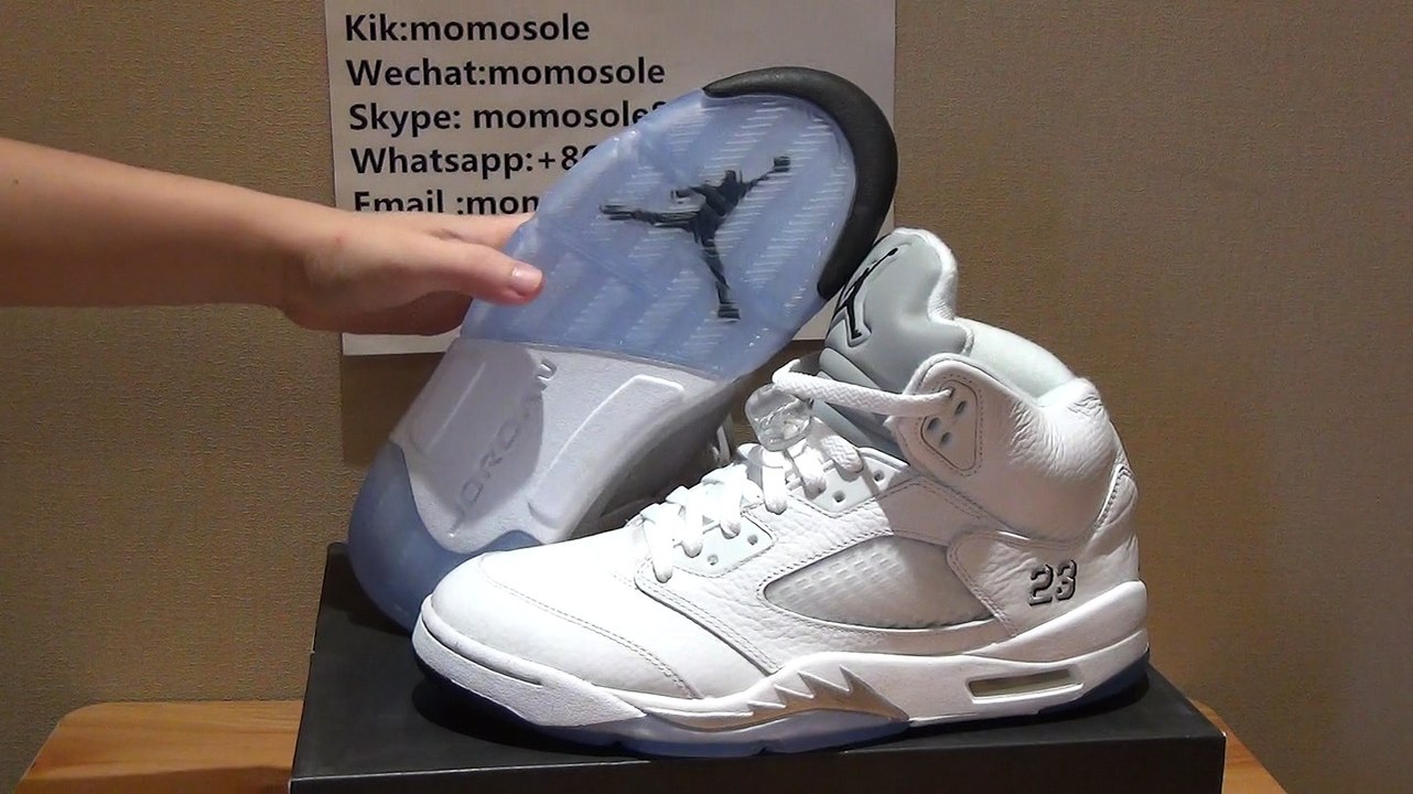 Authentic Air Jordan 5“White&Metallic”