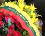 Gėlių, padedamų ant Vasario 16-osios Akto signatarų kapų, perdavimo ceremonija