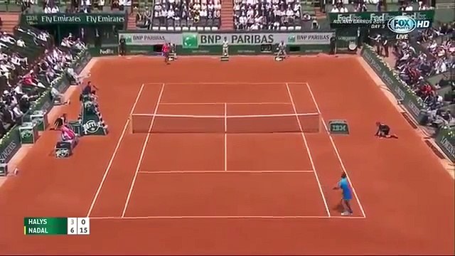 Rafael Nadal vs Quentin Halys - Roland Garros 2015 Match Highlights