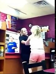Blonde Catfight Dunkin Donuts Manager Brawls With Feisty Customer