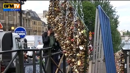 Les cadenas d'amour retirés du pont des Arts