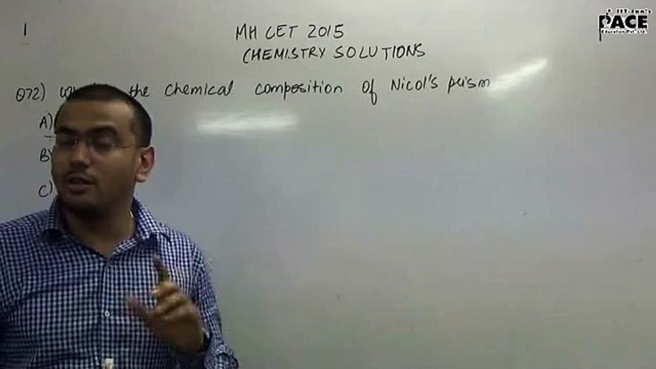 MH CET 2015 Video Solutions Question No 71 To 75