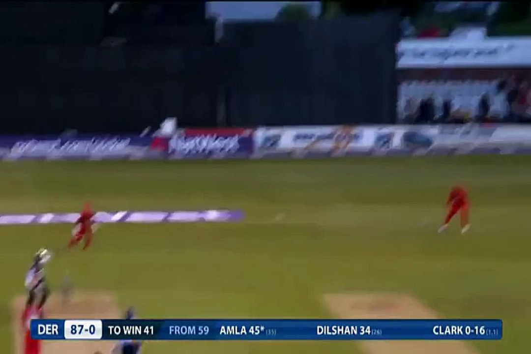 Hashim Amla hits a one-handed six